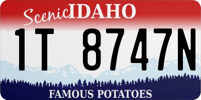 ID license plate 1T8747N