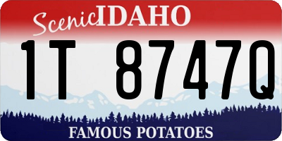 ID license plate 1T8747Q
