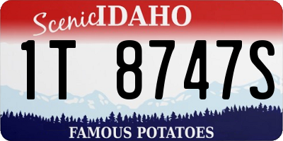 ID license plate 1T8747S