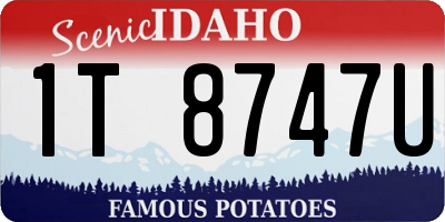 ID license plate 1T8747U