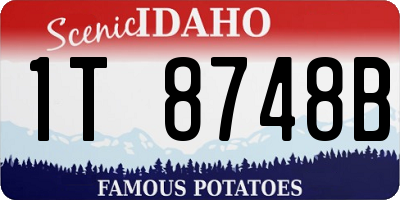 ID license plate 1T8748B