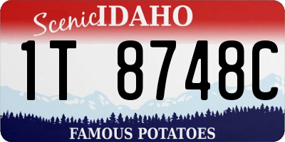 ID license plate 1T8748C