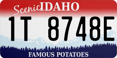 ID license plate 1T8748E