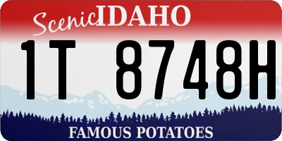 ID license plate 1T8748H