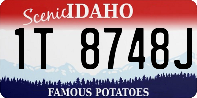 ID license plate 1T8748J