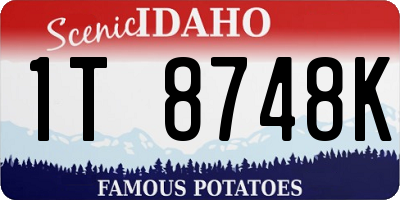 ID license plate 1T8748K