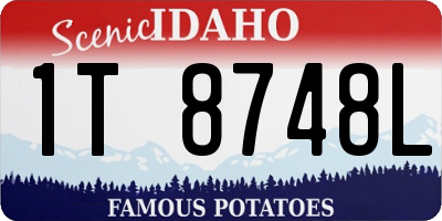 ID license plate 1T8748L