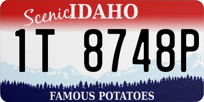 ID license plate 1T8748P