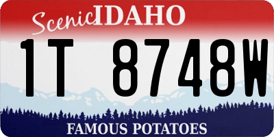 ID license plate 1T8748W
