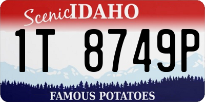 ID license plate 1T8749P