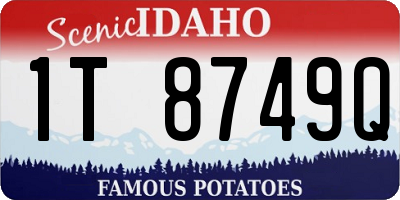 ID license plate 1T8749Q