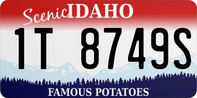 ID license plate 1T8749S