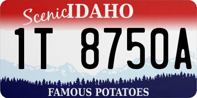 ID license plate 1T8750A