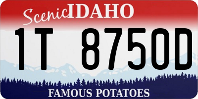 ID license plate 1T8750D