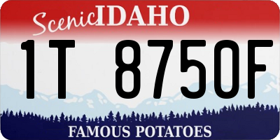 ID license plate 1T8750F