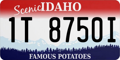 ID license plate 1T8750I