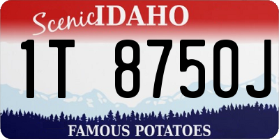 ID license plate 1T8750J