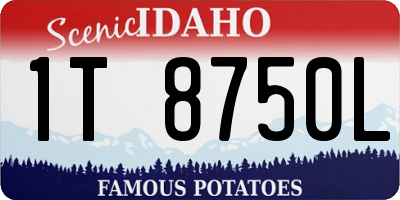 ID license plate 1T8750L