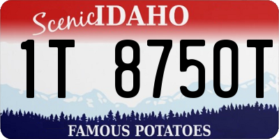 ID license plate 1T8750T