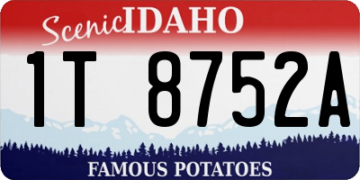 ID license plate 1T8752A
