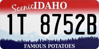 ID license plate 1T8752B