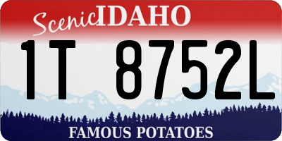 ID license plate 1T8752L