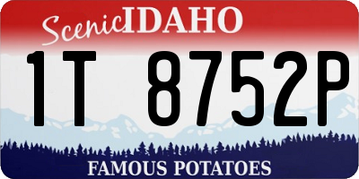 ID license plate 1T8752P