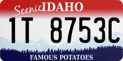 ID license plate 1T8753C