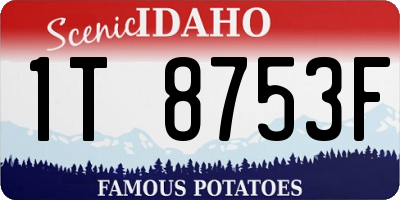 ID license plate 1T8753F
