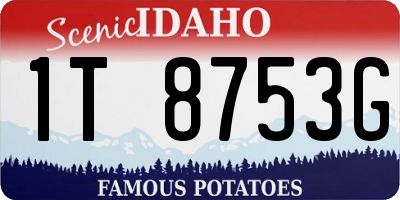 ID license plate 1T8753G