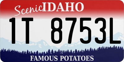 ID license plate 1T8753L