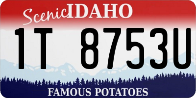 ID license plate 1T8753U
