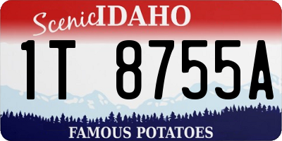 ID license plate 1T8755A