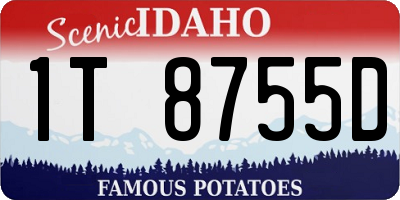 ID license plate 1T8755D