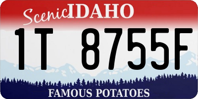 ID license plate 1T8755F