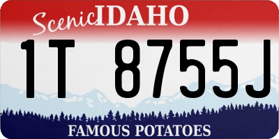ID license plate 1T8755J