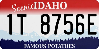 ID license plate 1T8756E