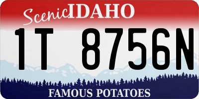 ID license plate 1T8756N