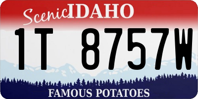 ID license plate 1T8757W
