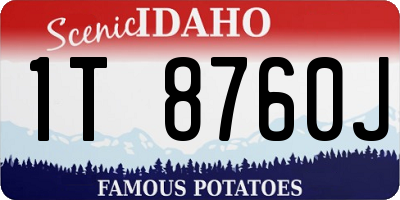 ID license plate 1T8760J