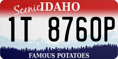 ID license plate 1T8760P