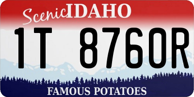 ID license plate 1T8760R