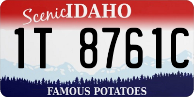 ID license plate 1T8761C