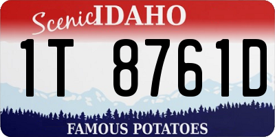 ID license plate 1T8761D