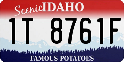 ID license plate 1T8761F