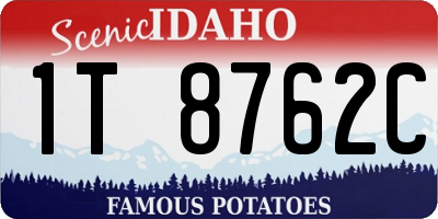 ID license plate 1T8762C
