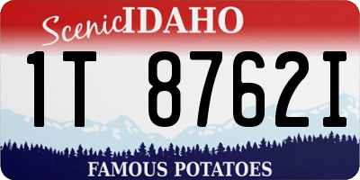 ID license plate 1T8762I