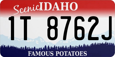 ID license plate 1T8762J