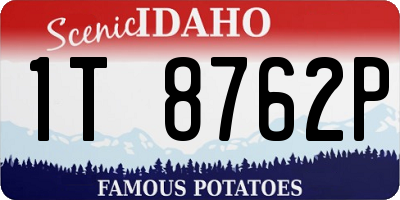 ID license plate 1T8762P