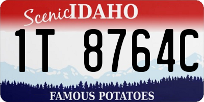 ID license plate 1T8764C
